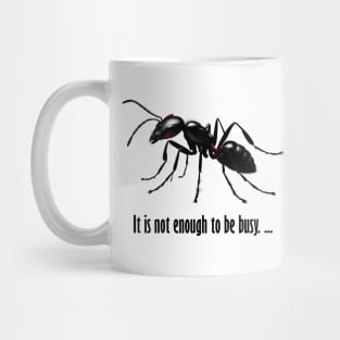 Motivational Ant Art: Busy but Productive Mug